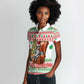 Madagascar Christmas Women Polo Shirt Lemur Santa Hat Holiday Tree - African Pride