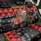 Madagascar Christmas Back Car Seat Cover Aye Aye Lemur Santa Hat Holiday Lights - African Pride