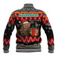 Madagascar Christmas Baseball Jacket Aye Aye Lemur Santa Hat Holiday Lights - African Pride