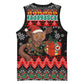 Madagascar Christmas Basketball Jersey Aye Aye Lemur Santa Hat Holiday Lights - African Pride
