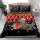 Madagascar Christmas Bedding Set Aye Aye Lemur Santa Hat Holiday Lights - African Pride