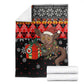 Madagascar Christmas Blanket Aye Aye Lemur Santa Hat Holiday Lights - African Pride