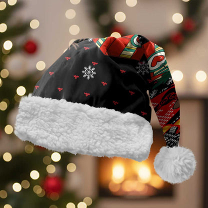 Madagascar Christmas Santa Hat Aye Aye Lemur Santa Hat Holiday Lights - African Pride