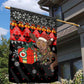 Madagascar Christmas Garden Flag Aye Aye Lemur Santa Hat Holiday Lights - African Pride