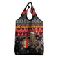 Madagascar Christmas Grocery Bag Aye Aye Lemur Santa Hat Holiday Lights - African Pride