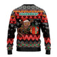 Madagascar Christmas Ugly Christmas Sweater Aye Aye Lemur Santa Hat Holiday Lights - African Pride