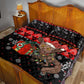 Madagascar Christmas Quilt Bed Set Aye Aye Lemur Santa Hat Holiday Lights - African Pride