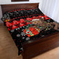 Madagascar Christmas Quilt Bed Set Aye Aye Lemur Santa Hat Holiday Lights - African Pride
