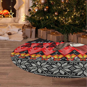 Madagascar Christmas Tree Skirt Aye Aye Lemur Santa Hat Holiday Lights - African Pride