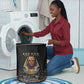 Taharqa Laundry Basket with Black Pharaoh Portrait, 25th Dynasty of Egypt Text and Nubian-Inspired - African Pride