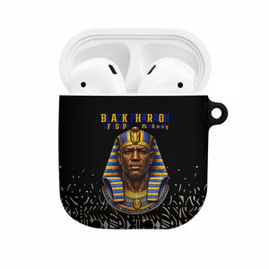 Taharqa AirPods Case with Black Pharaoh Portrait, 25th Dynasty of Egypt Text and Nubian-Inspired - African Pride