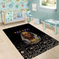 Taharqa Area Rug with Black Pharaoh Portrait, 25th Dynasty of Egypt Text and Nubian-Inspired - African Pride