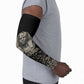 Taharqa Arm Sleeves with Black Pharaoh Portrait, 25th Dynasty of Egypt Text and Nubian-Inspired - African Pride