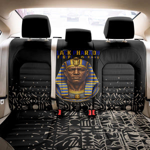 Taharqa Back Car Seat Cover with Black Pharaoh Portrait, 25th Dynasty of Egypt Text and Nubian-Inspired - African Pride