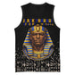 Taharqa Basketball Jersey with Black Pharaoh Portrait, 25th Dynasty of Egypt Text and Nubian-Inspired - African Pride