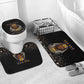 Taharqa Bathroom Set with Black Pharaoh Portrait, 25th Dynasty of Egypt Text and Nubian-Inspired - African Pride