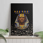 Taharqa Canvas Wall Art with Black Pharaoh Portrait, 25th Dynasty of Egypt Text and Nubian-Inspired - African Pride