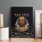 Taharqa Canvas Wall Art with Black Pharaoh Portrait, 25th Dynasty of Egypt Text and Nubian-Inspired - African Pride