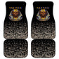 Taharqa Car Mats with Black Pharaoh Portrait, 25th Dynasty of Egypt Text and Nubian-Inspired - African Pride