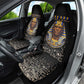 Taharqa Car Seat Cover with Black Pharaoh Portrait, 25th Dynasty of Egypt Text and Nubian-Inspired - African Pride