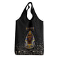 Taharqa Grocery Bag with Black Pharaoh Portrait, 25th Dynasty of Egypt Text and Nubian-Inspired - African Pride