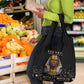 Taharqa Grocery Bag with Black Pharaoh Portrait, 25th Dynasty of Egypt Text and Nubian-Inspired - African Pride