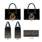 Taharqa Leather Bag with Black Pharaoh Portrait, 25th Dynasty of Egypt Text and Nubian-Inspired - African Pride
