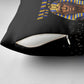 Taharqa Pillow Cover with Black Pharaoh Portrait, 25th Dynasty of Egypt Text and Nubian-Inspired - African Pride