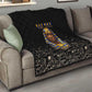 Taharqa Quilt with Black Pharaoh Portrait, 25th Dynasty of Egypt Text and Nubian-Inspired - African Pride