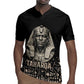 Taharqa Rugby Jersey with Black Pharaoh Portrait, 25th Dynasty of Egypt Text and Nubian-Inspired - African Pride