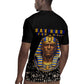 Taharqa Rugby Jersey with Black Pharaoh Portrait, 25th Dynasty of Egypt Text and Nubian-Inspired - African Pride