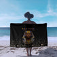 Taharqa Sarong with Black Pharaoh Portrait, 25th Dynasty of Egypt Text and Nubian-Inspired - African Pride