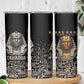 Taharqa Skinny Tumbler with Black Pharaoh Portrait, 25th Dynasty of Egypt Text and Nubian-Inspired - African Pride