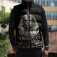Taharqa Sleeveless Puffer Jacket with Black Pharaoh Portrait, 25th Dynasty of Egypt Text and Nubian-Inspired - African Pride