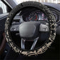 Taharqa Steering Wheel Cover with Black Pharaoh Portrait, 25th Dynasty of Egypt Text and Nubian-Inspired - African Pride