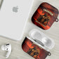 Taharqa AirPods Case with Warrior Portrait, Lion of Kush Title and Bold Red Defender of Africa - African Pride