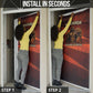 Taharqa Door Cover with Warrior Portrait, Lion of Kush Title and Bold Red Defender of Africa - African Pride