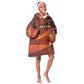 Taharqa Kid Wearable Blanket Hoodie with Warrior Portrait, Lion of Kush Title and Bold Red Defender of Africa - African Pride
