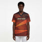 Taharqa Scrub Top with Warrior Portrait, Lion of Kush Title and Bold Red Defender of Africa - African Pride