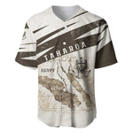 Taharqa Baseball Jersey with Ancient Map Illustration, King of Two Lands Title and Kush Egypt Temple - African Pride