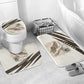 Taharqa Bathroom Set with Ancient Map Illustration, King of Two Lands Title and Kush Egypt Temple - African Pride