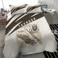 Taharqa Bedding Set with Ancient Map Illustration, King of Two Lands Title and Kush Egypt Temple - African Pride