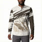 Taharqa Button Sweatshirt with Ancient Map Illustration, King of Two Lands Title and Kush Egypt Temple