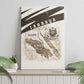 Taharqa Canvas Wall Art with Ancient Map Illustration, King of Two Lands Title and Kush Egypt Temple - African Pride