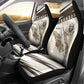 Taharqa Car Seat Cover with Ancient Map Illustration, King of Two Lands Title and Kush Egypt Temple - African Pride