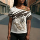 Taharqa Cross Shoulder Shirt with Ancient Map Illustration, King of Two Lands Title and Kush Egypt Temple - African Pride