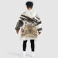 Taharqa Kid Wearable Blanket Hoodie with Ancient Map Illustration, King of Two Lands Title and Kush Egypt Temple - African Pride