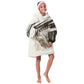 Taharqa Kid Wearable Blanket Hoodie with Ancient Map Illustration, King of Two Lands Title and Kush Egypt Temple - African Pride