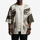 Taharqa Kimono with Ancient Map Illustration, King of Two Lands Title and Kush Egypt Temple - African Pride