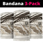 Taharqa Neck Gaiter with Ancient Map Illustration, King of Two Lands Title and Kush Egypt Temple - African Pride